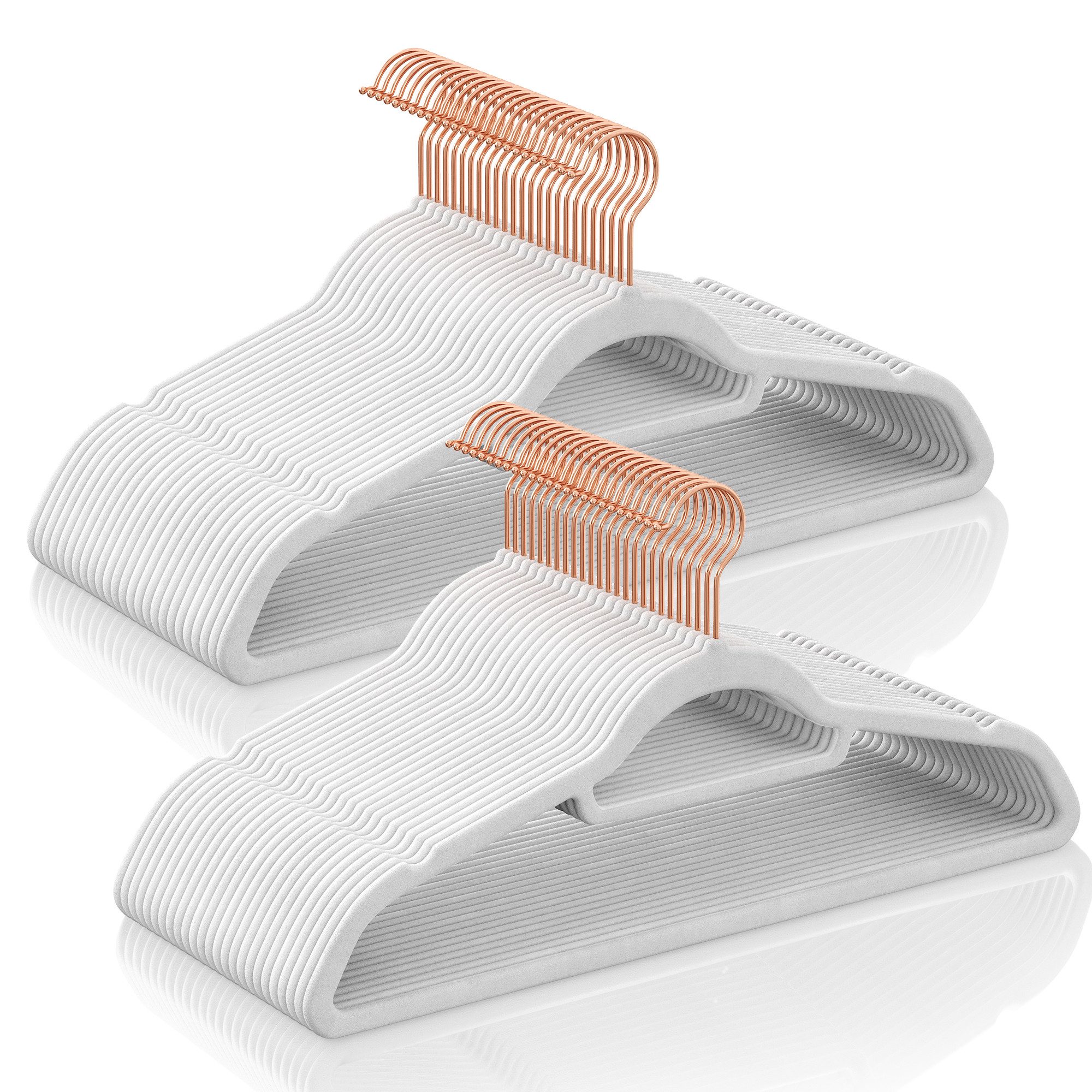 SONGMICS Kleiderbügel Bügel, (50-tlg), Samt Bügel, rutschfest, 360° drehbar günstig online kaufen