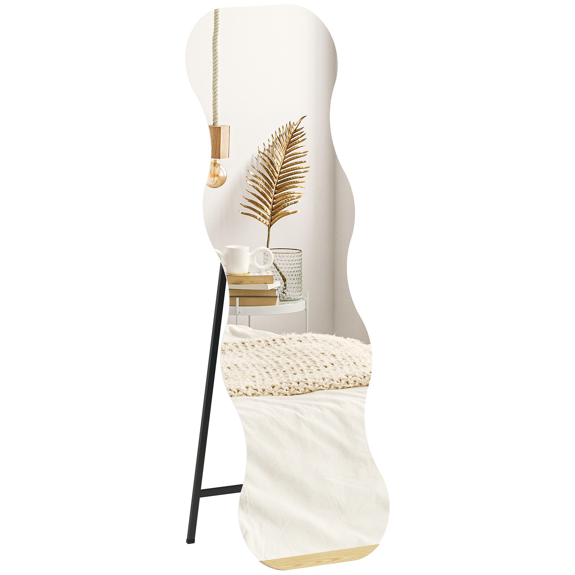 HOMCOM Standspiegel mit Ständer, Splitterfest (Stehspiegel, 1-St., Flurspie günstig online kaufen