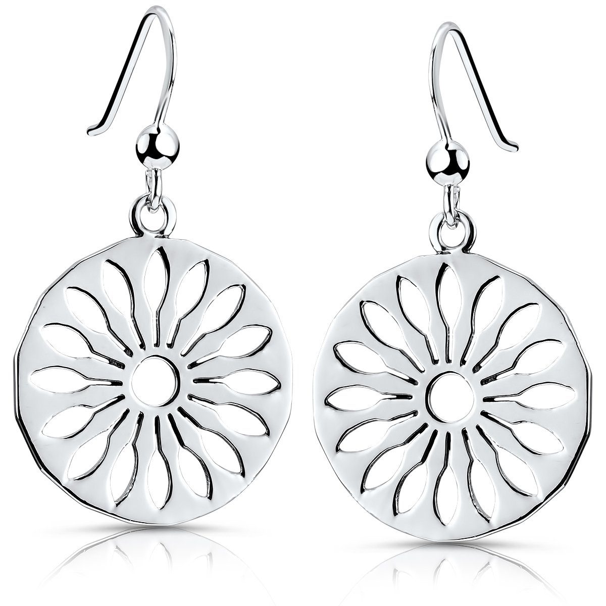 Materia Paar Ohrhänger Silber Blume / günstig online kaufen
