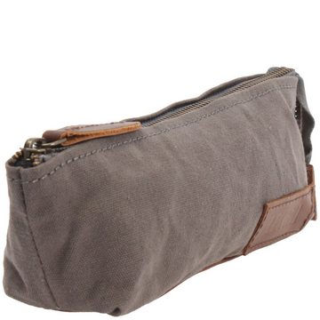 LECONI Federmäppchen Stiftemappe Federtasche Stifteetui Damen Herren Canvas Leder LE9026