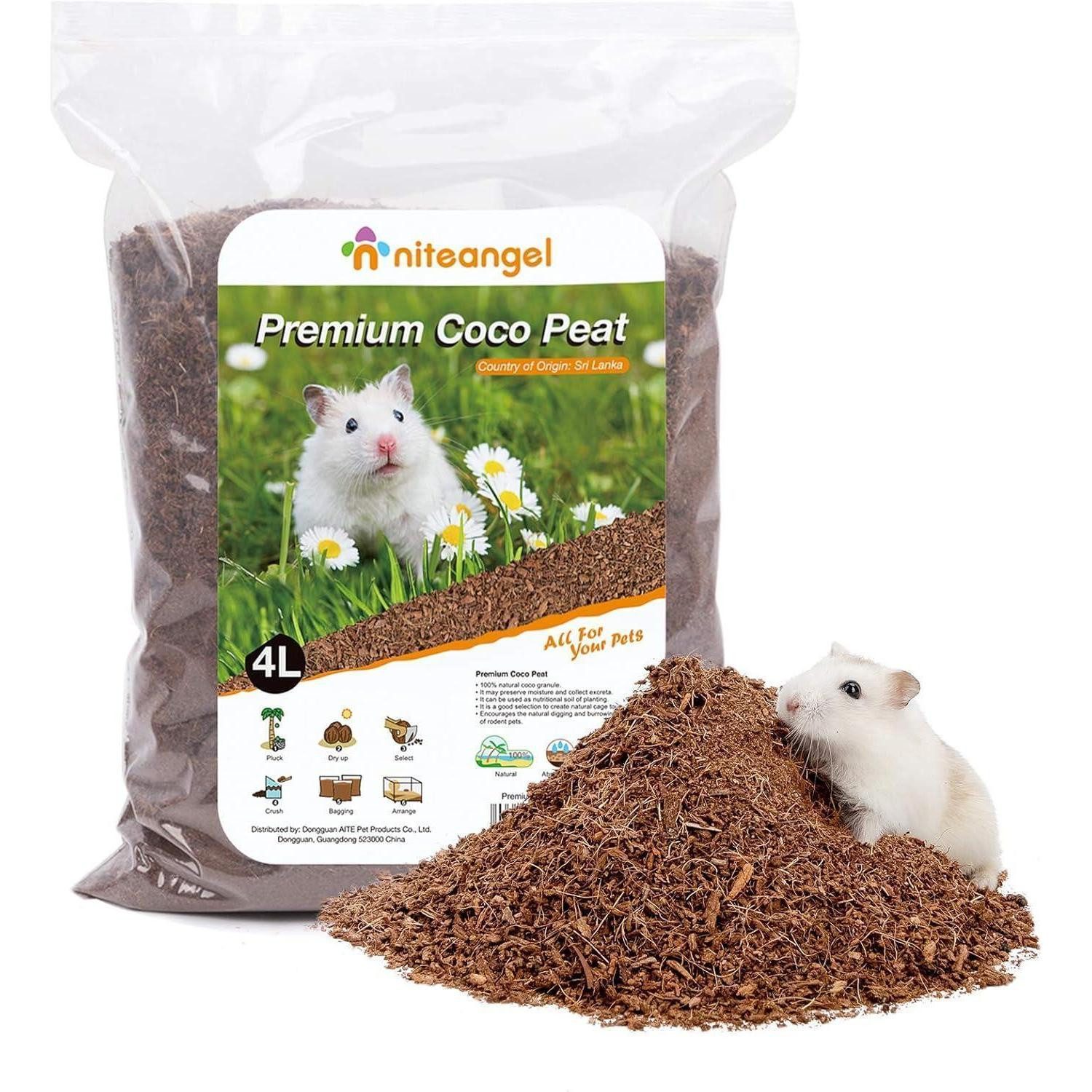 LuxusKollektion Kleintierstreu Einstreu Kokosnuss Zwerghamster Gerbils Mäuse Degus Kokosnusserde