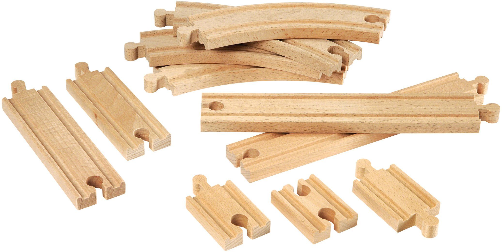 BRIO® Gleise-Set BRIO® WORLD, Kleines Schienensortiment, (Set), aus Holz; FSC® - schützt Wald - weltweit