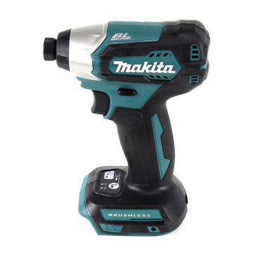 Makita Akku-Schlagschrauber DTD 155 RGJ Akku Schlagschrauber 18 V 140 Nm 1/4" Brushless + 2x Akku