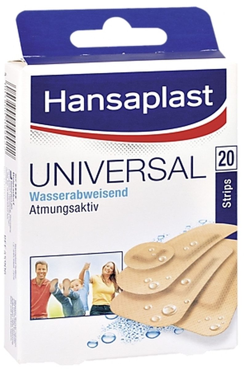 Söhngen Erste-Hilfe-Set Wundpflaster Hansaplast Universal Strips 20 Stück 4 Größen