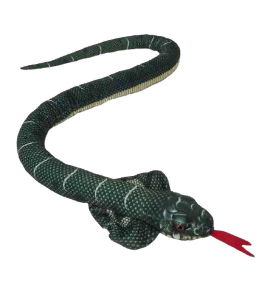 Teddys Rothenburg Kuscheltier Schlange Kobra dunkelgrün 150 cm Plüschschlange Stofftier (Plüschtier, Stoffschlange, Stoffkobra, Plüschkobra)