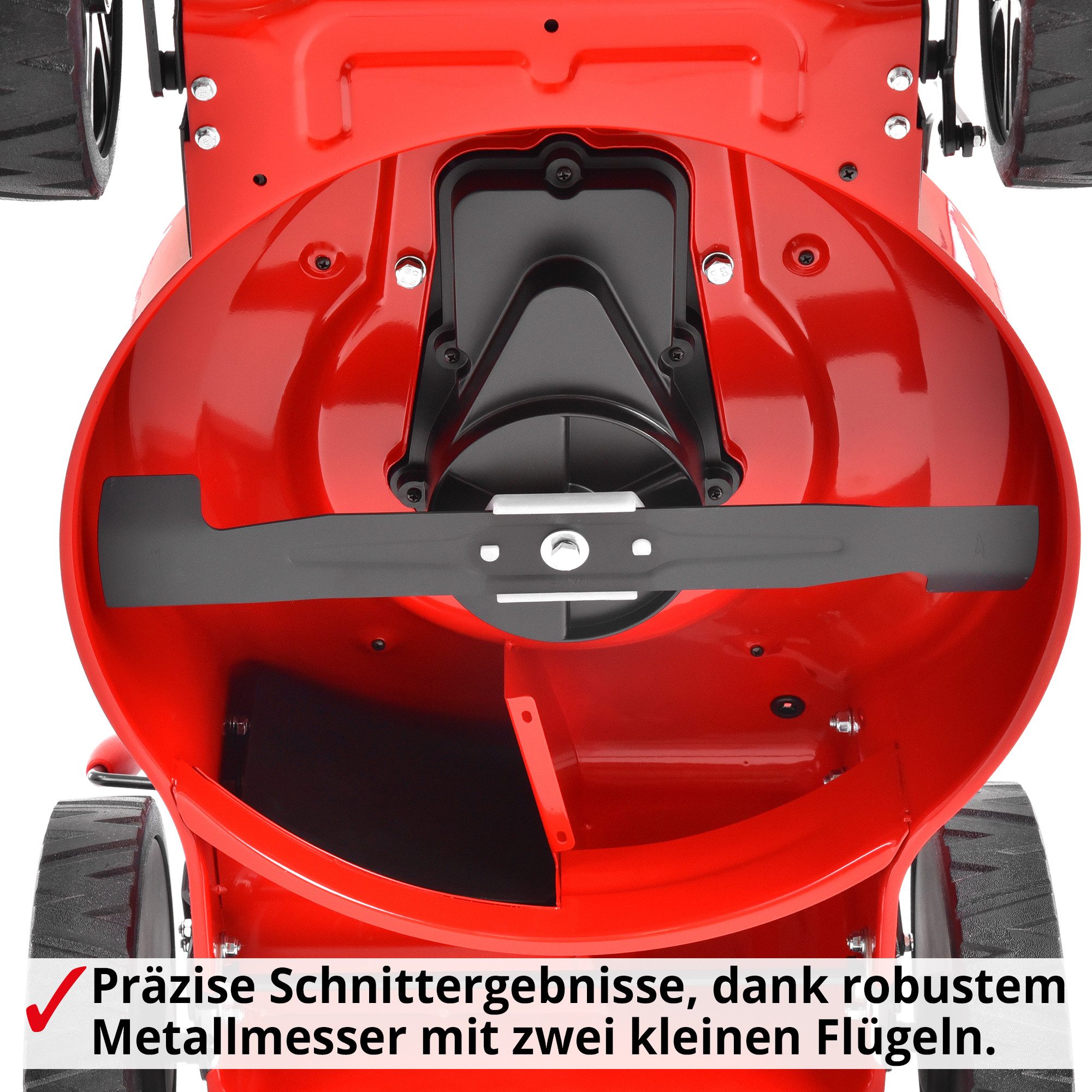 Hecht 1845 electric lawnmower with mulching kit, steel housing, 46 cm cutting width, 1800W, 30-75 mm cutting height