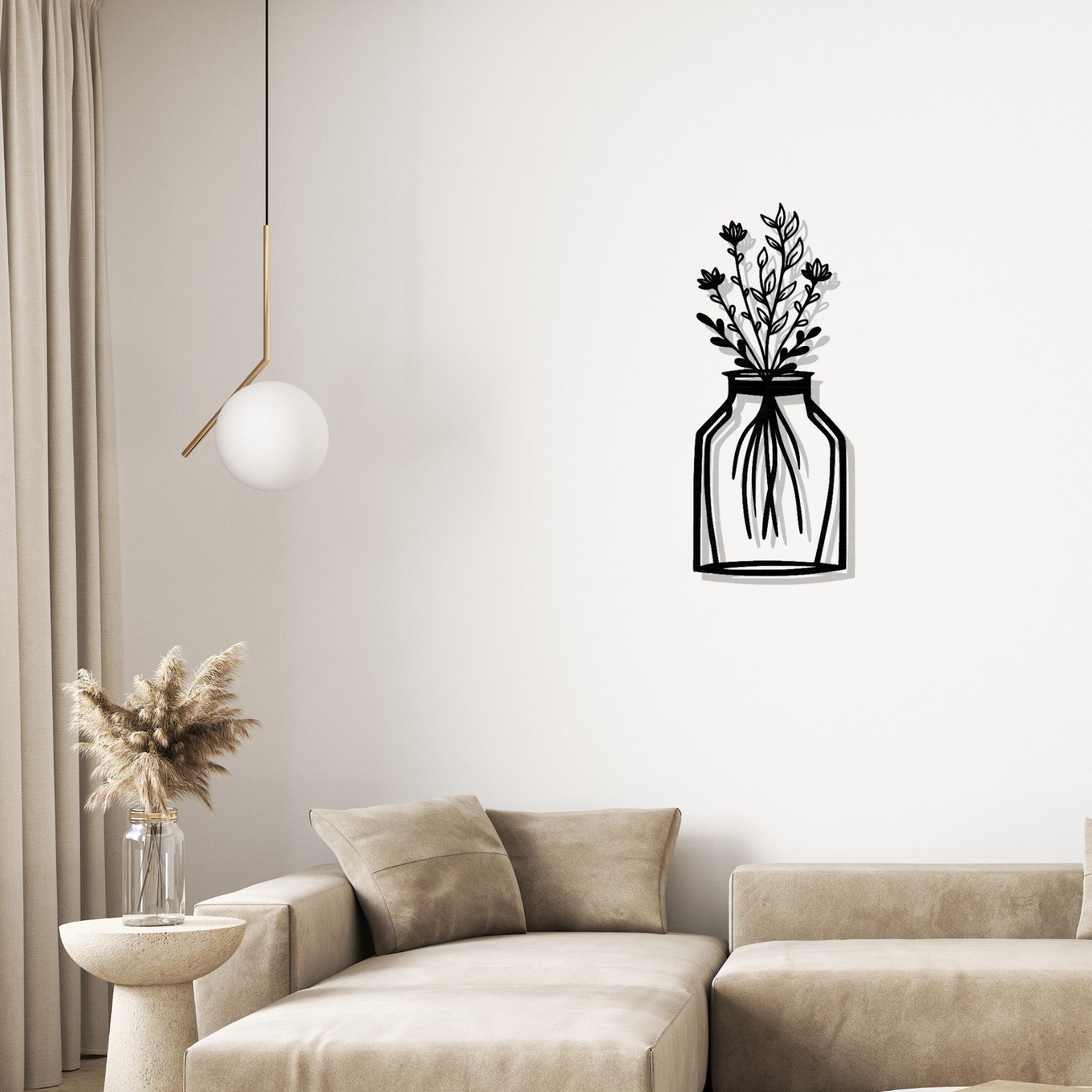 Bamyum Wanddekoobjekt Silhoutte Metallbilder, aus Metall