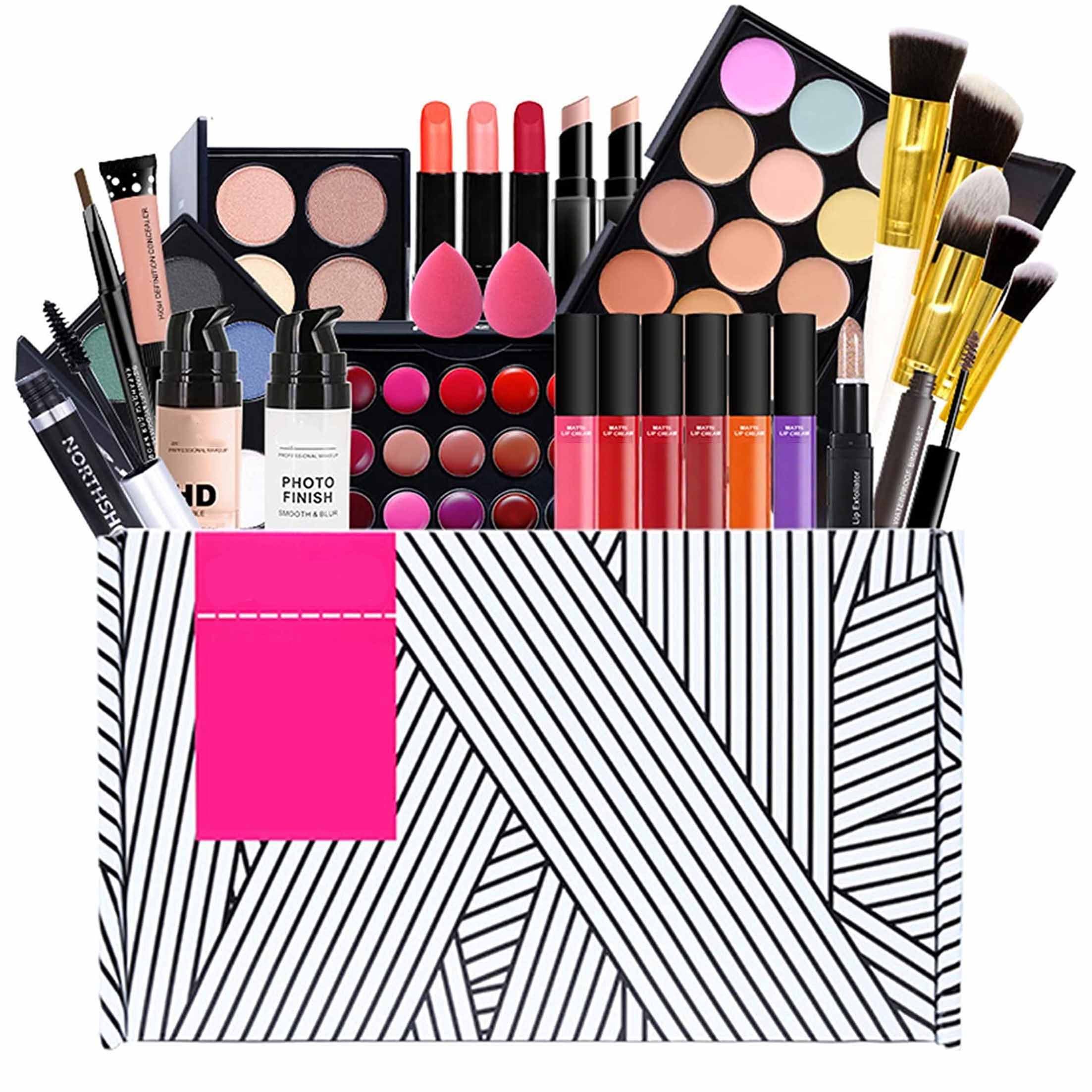 KINSI Make-up Set Make-up Set 29-teiliges Einsteiger Schminkset, exquisite Geschenkboxt, 29-tlg., Leichtes Schminkset Komplettset, Must Have Set für Makeup-Trägerinnen