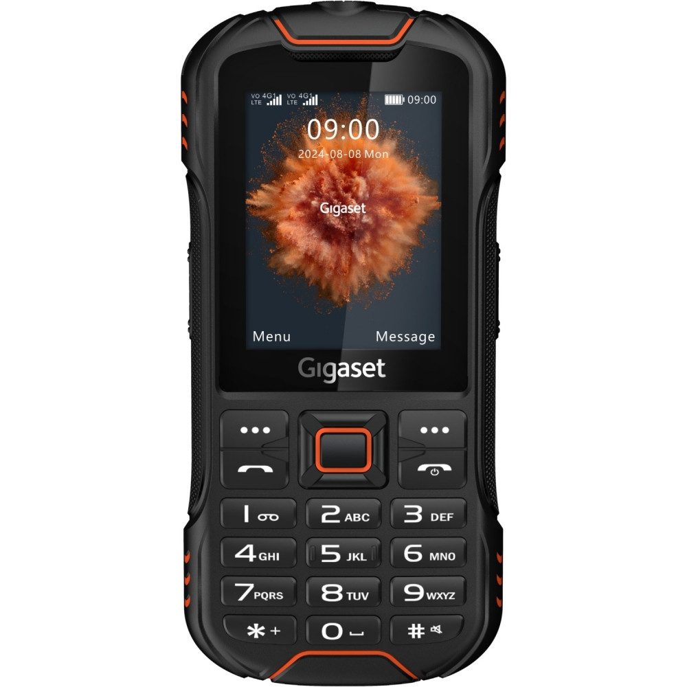 Gigaset GLX8 - Tasten Handy - schwarz/orange Handy (2,4 Zoll)