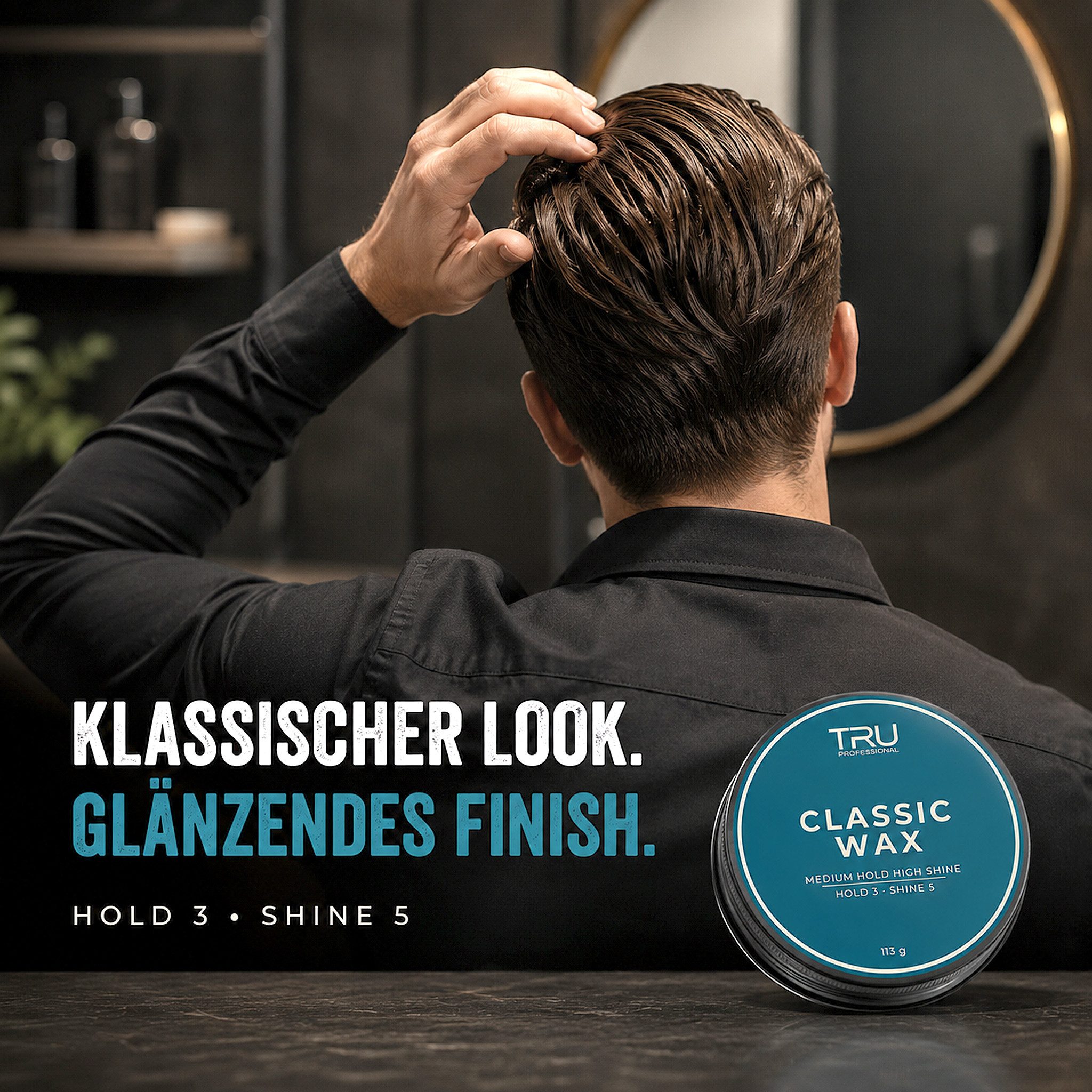 TRU Haarwachs Classic Wax, 2-tlg., je 113 g, Wasserbasiert