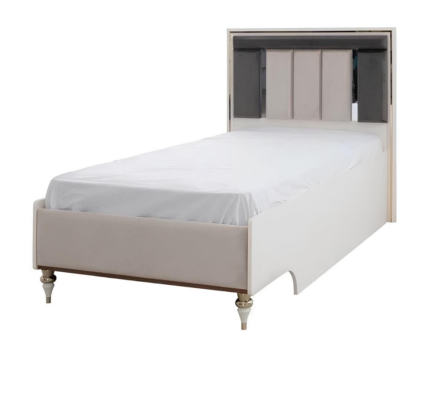 Xlmoebel Kinderbett Luxus Bettrahmen Beige Stoff für das Kinderzimmer (Bettrahmen, 1-tlg., Kinderbett 210 x 110 x 120 cm), Made in Europa