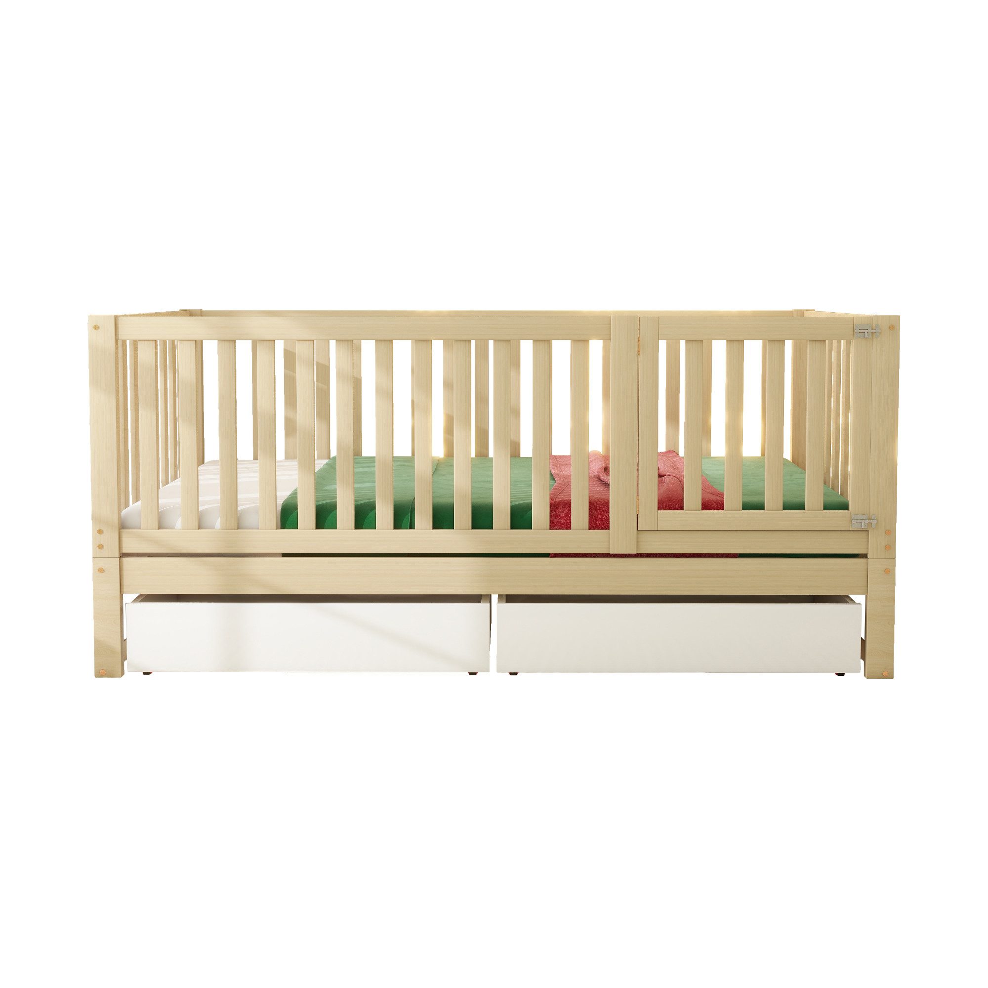 HAUSS SPOLE Kinderbett 90x200cm Mehrzweckbettrahmen umbaubar günstig online kaufen