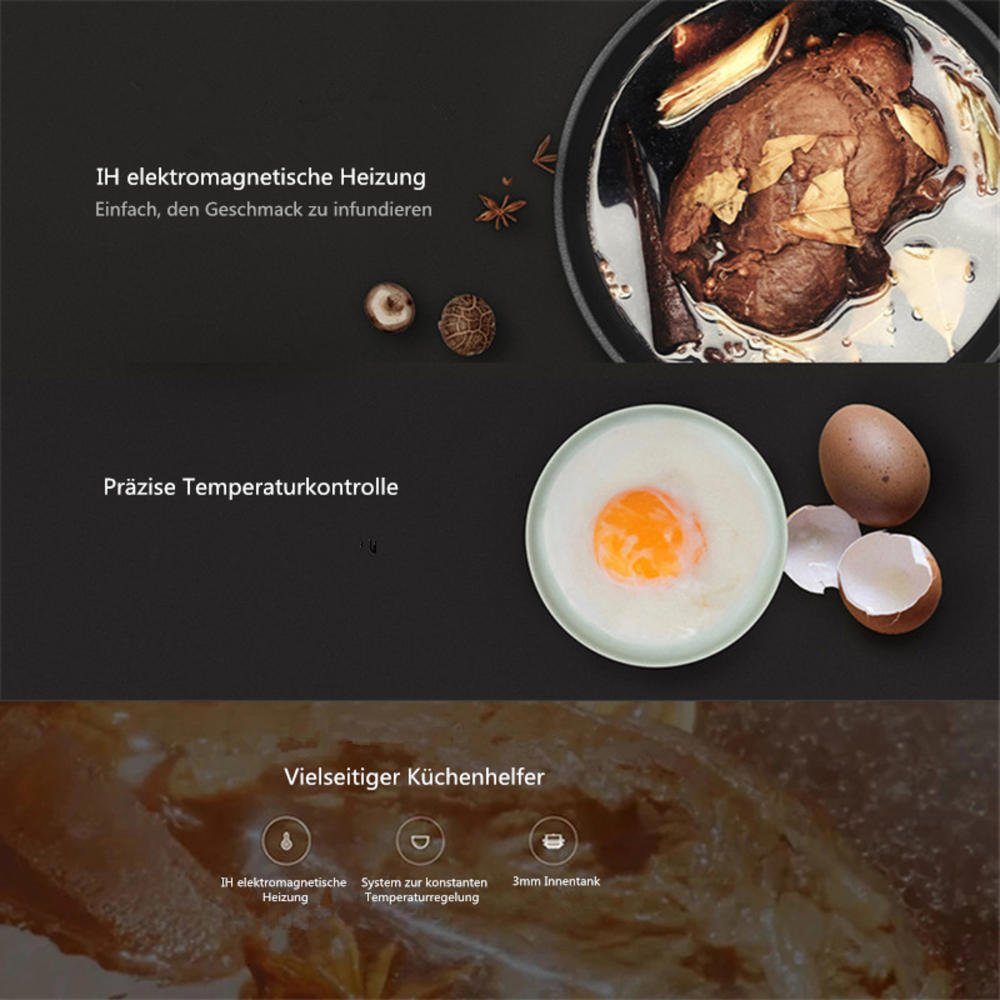 Xiaomi Reiskocher 3L, 1100 W, Intelligenter elektrischer Reiskocher Dampfgarer mit Apps-Kontroll Wärmekontrolle Speisenwärmer