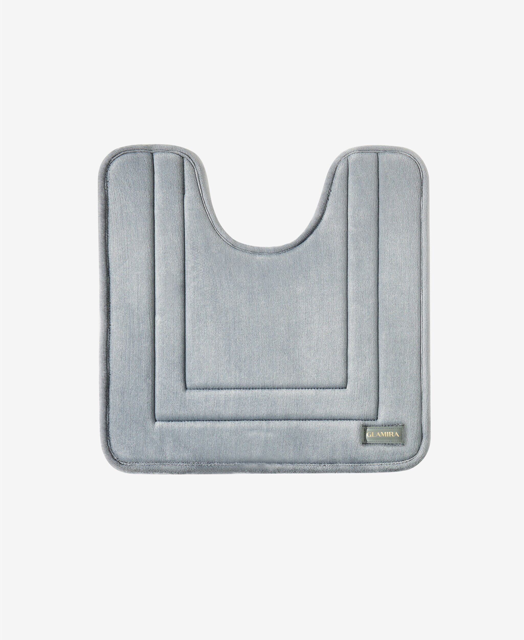 GLAMIRA Badematte Memory-Foam-Badematte, Höhe 12 mm, Memory Schaum,rutschhemmend beschichtet, strapazierfähig, 100% Polyester, Face: 280 GSM Flannel, Middle: 1.2 cm - 45D Memory Foam, Back: 3D Mesh, rechteckig, 2-tlg. Badematte, Memory Schaum
