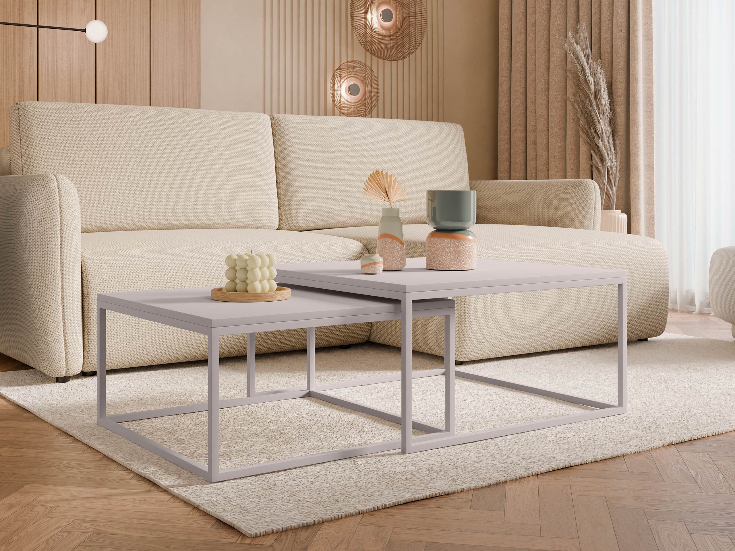 MIRJAN24 Couchtisch Dual Cashmere (2er-Set), Cashmere günstig online kaufen