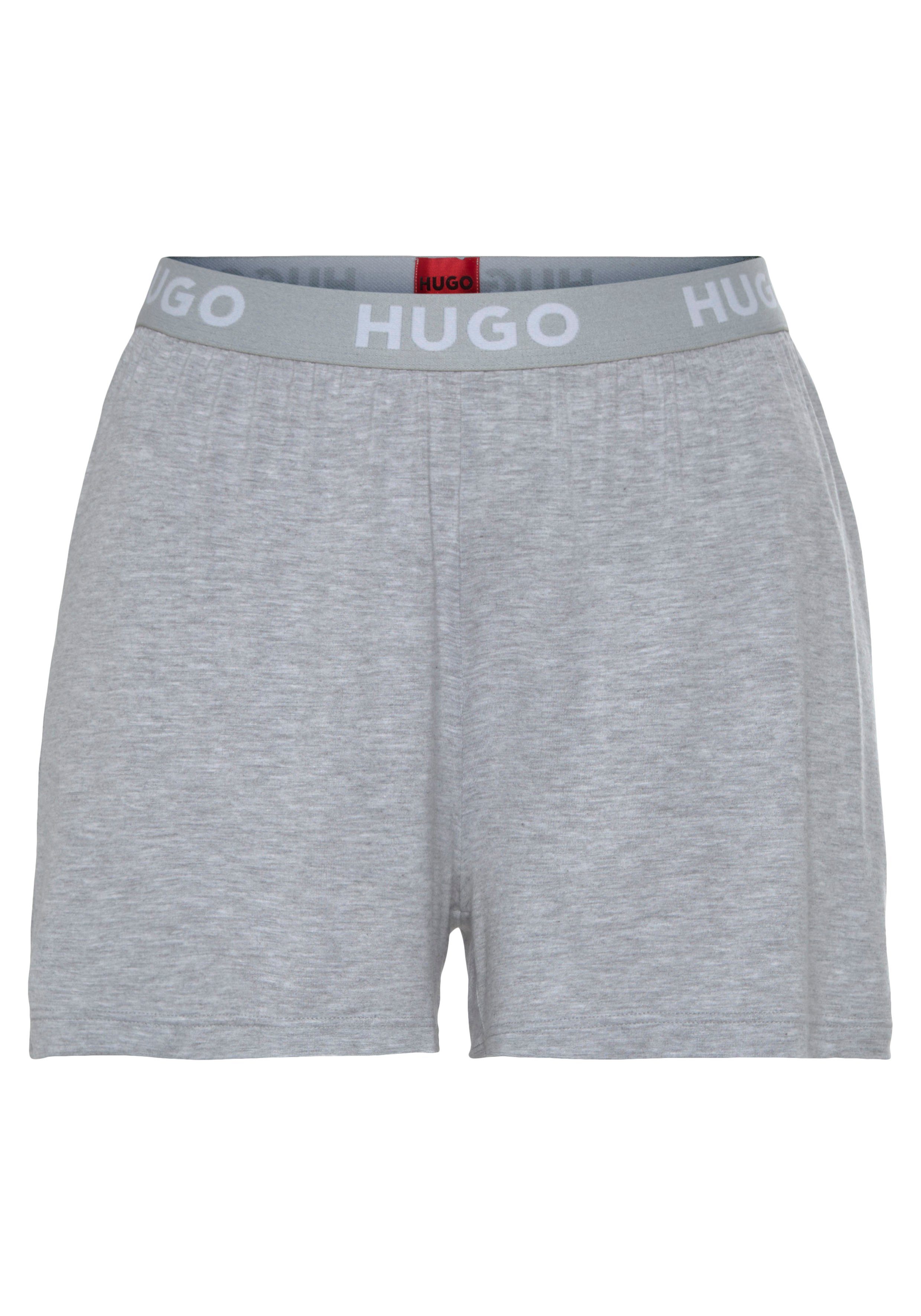 HUGO medium_grey033 Hugo mit UNITE_SHORTS Schlafshorts am Logo-Elastiktape Bund