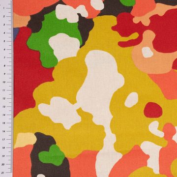SCHÖNER LEBEN. Stoff Tischdeckenstoff beschichtete Baumwolle Vassily Camouflage bunt 1,55m, abwaschbar