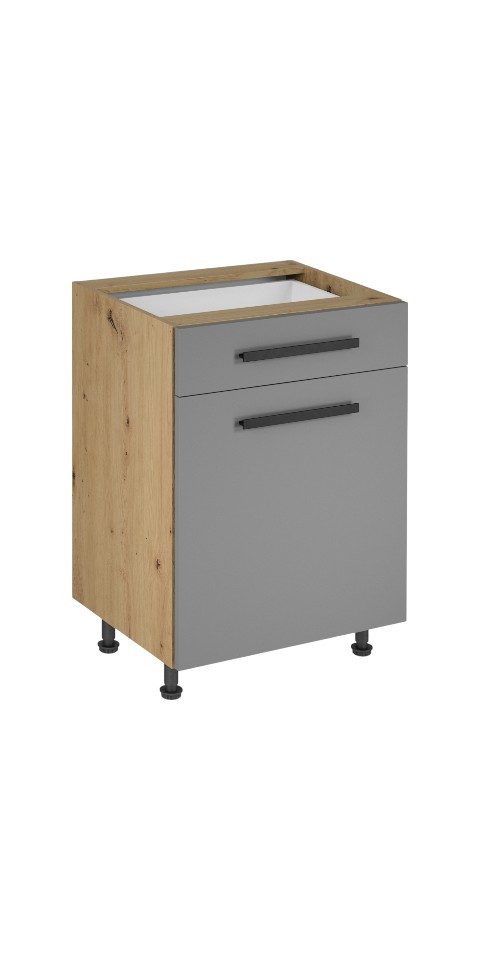 ROYAL24_MARKT Unterschrank - Vielseitiger Unterschrank für Ihre Küche (Unterschrank, 1-St., Langen -D60S1) Edle Materialien - Stilvolles Design - Hohe Qualität.