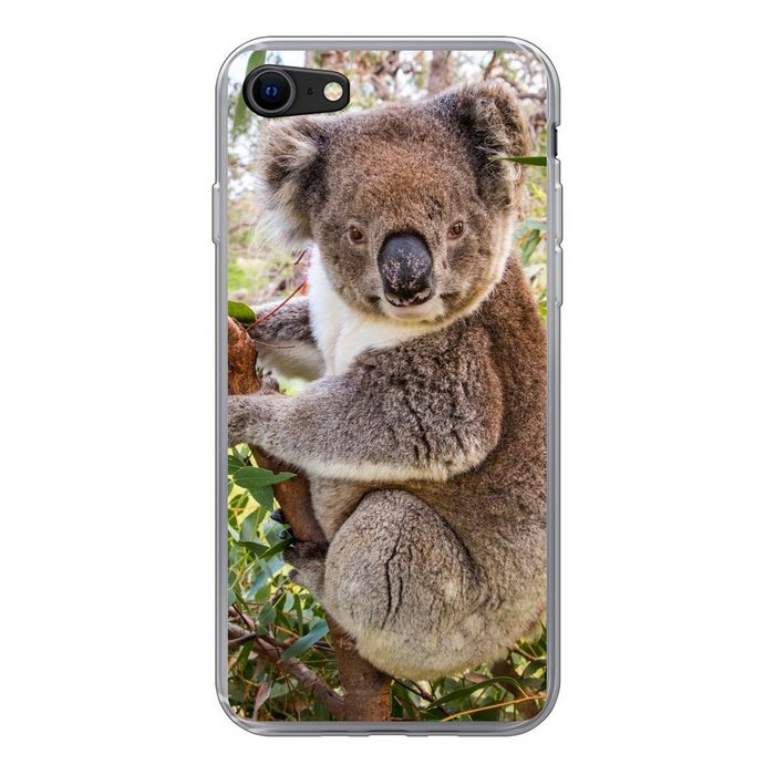 MuchoWow Handyhülle Koala - Blätter - Kinder - Jungen - Mädchen Handyhülle Apple iPhone SE (2020) Smartphone-Bumper Print Handy