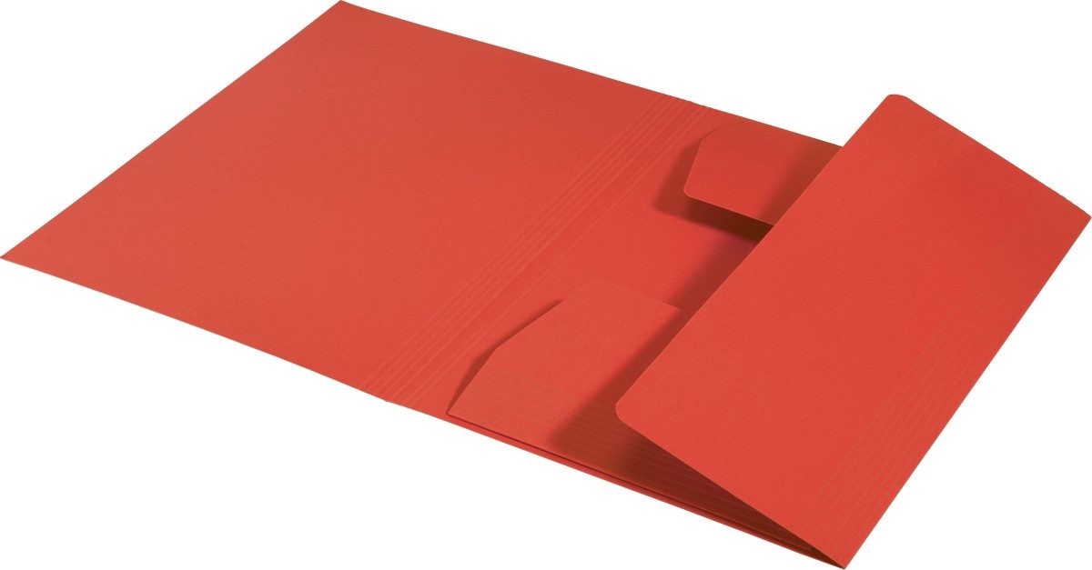 LEITZ Fächermappe Jurismappe Recycle A4 Karton rot Packung mit 10 Stück