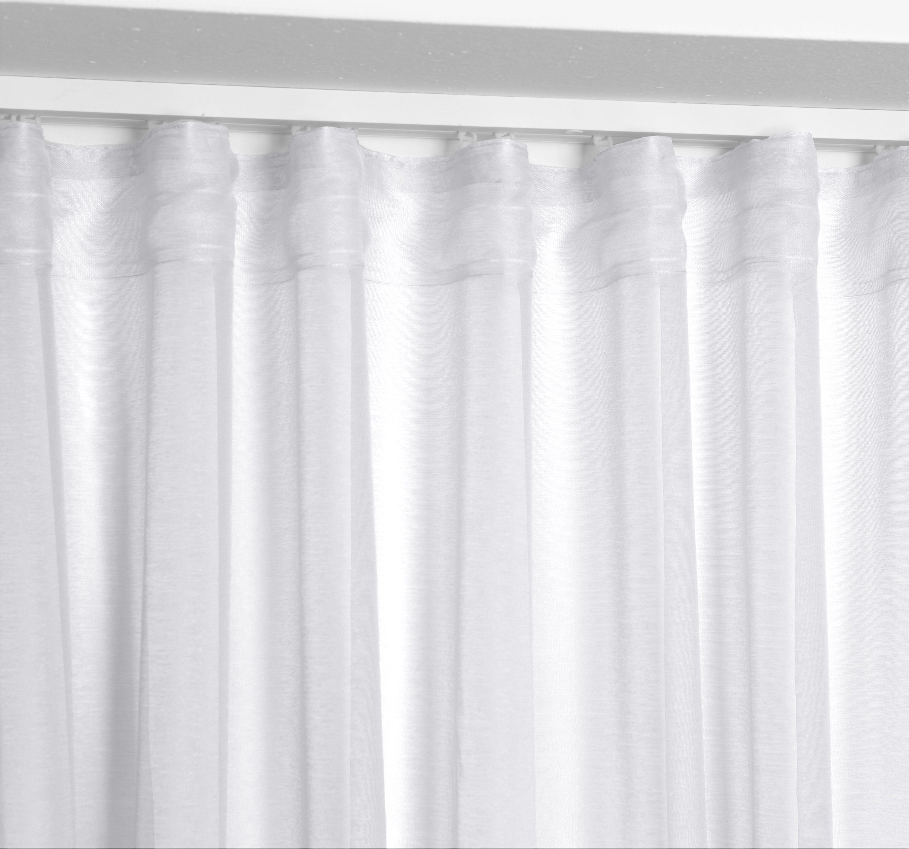 Beautex Gardine Transparente Gardine Dolly, wählbar mit Kräusel- und Ösen- Aufhängung (2 St), Kräuselband, transparent