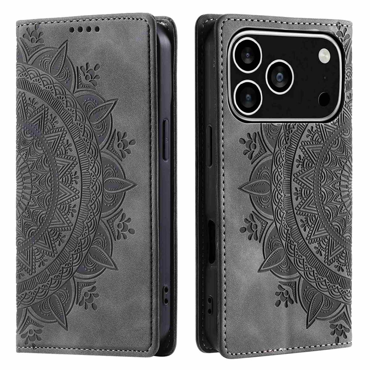 CoverKingz Handyhülle Hülle für Apple iPhone 17 Pro Handyhülle Flip Case Cover Tasche Etui, Mandala