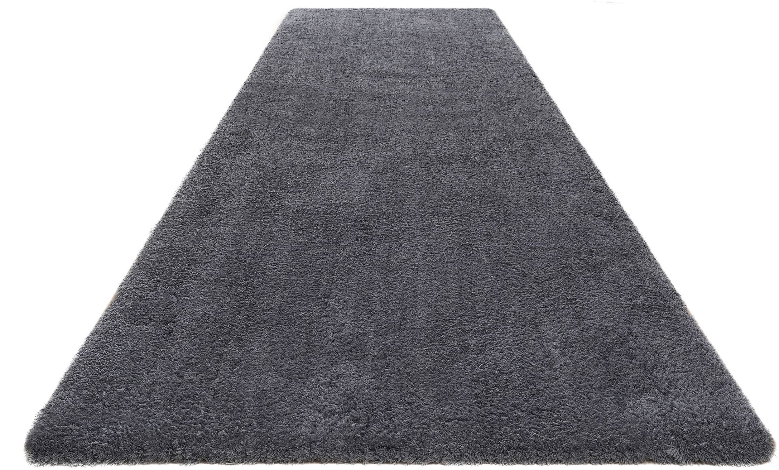 OTTO home Hochflor-Läufer Microfaser Teppich Magong, besonders weich, sehr feiner Flor, rechteckig, Höhe: 30 mm, uni Teppiche, Wohnzimmer, Schlafzimmer, Kinderzimmer, Flur, Brücke