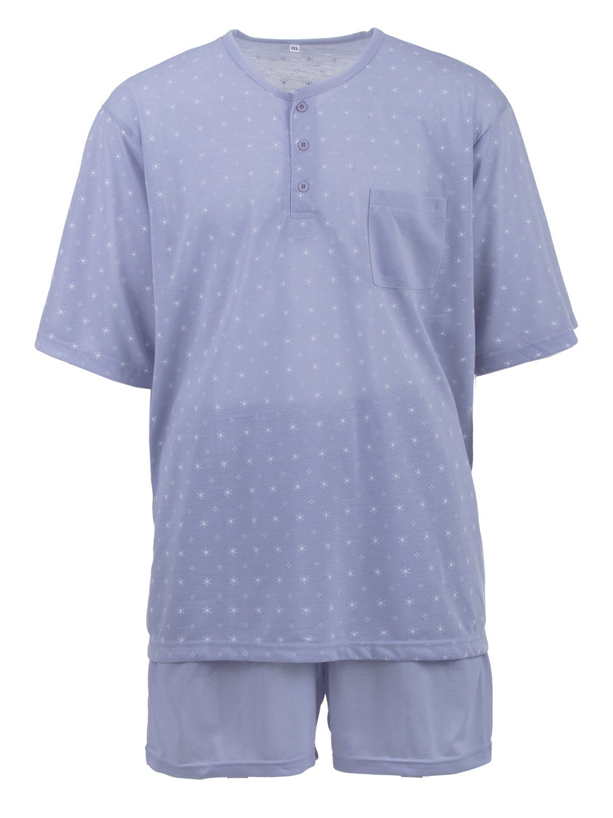 Lucky Schlafanzug Pyjama Set Shorty - Sonne grau