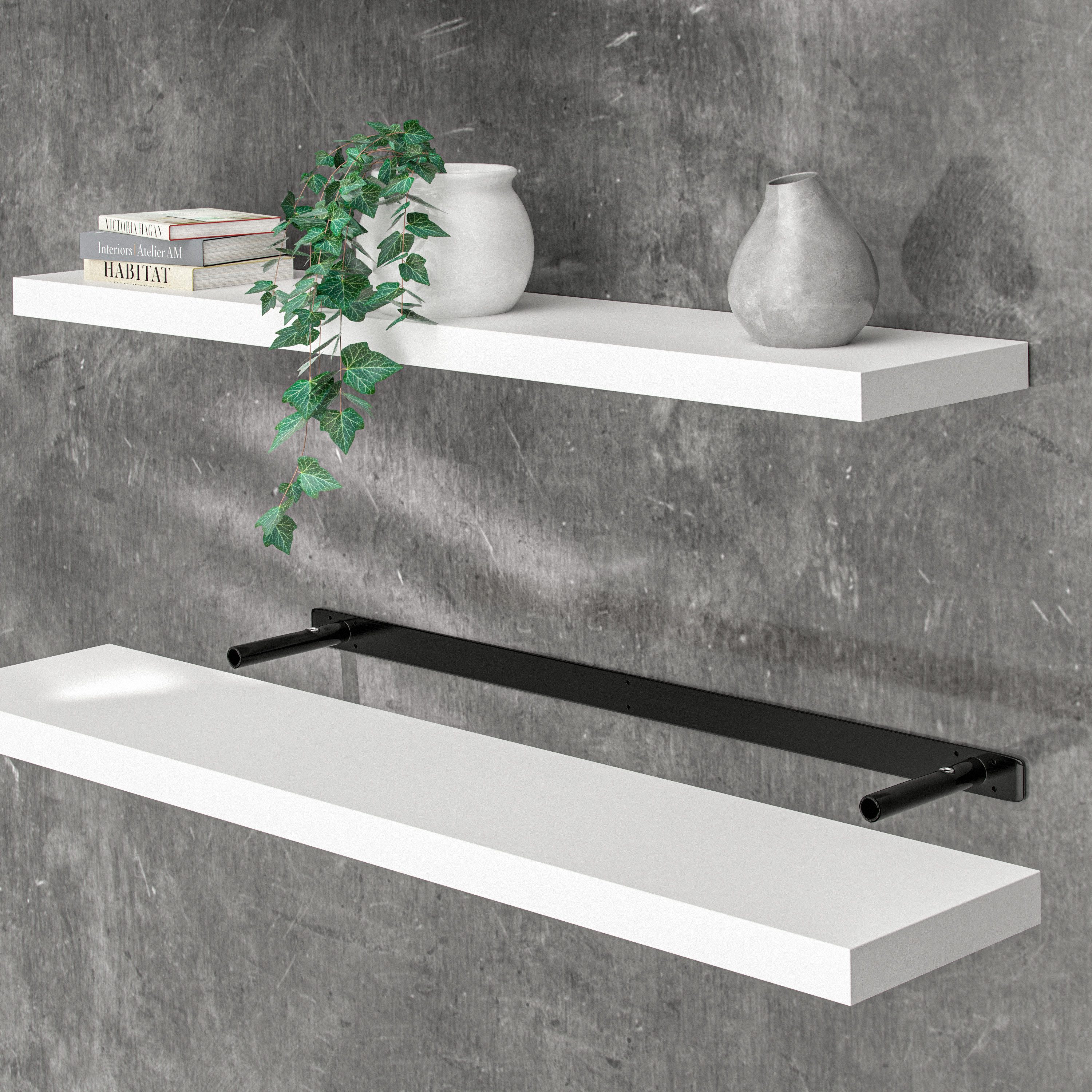 Casaria Wandboard, Weiß Hängeregal mit Halterung günstig online kaufen