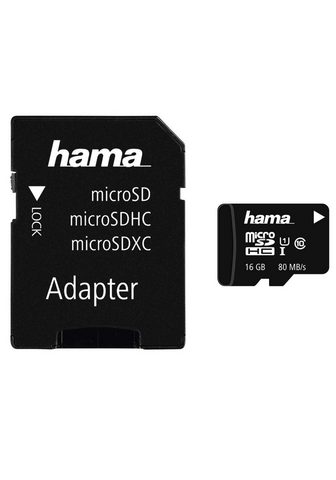 HAMA MicroSDHC 16GB Class 10 UHS-I 80MB/s +...
