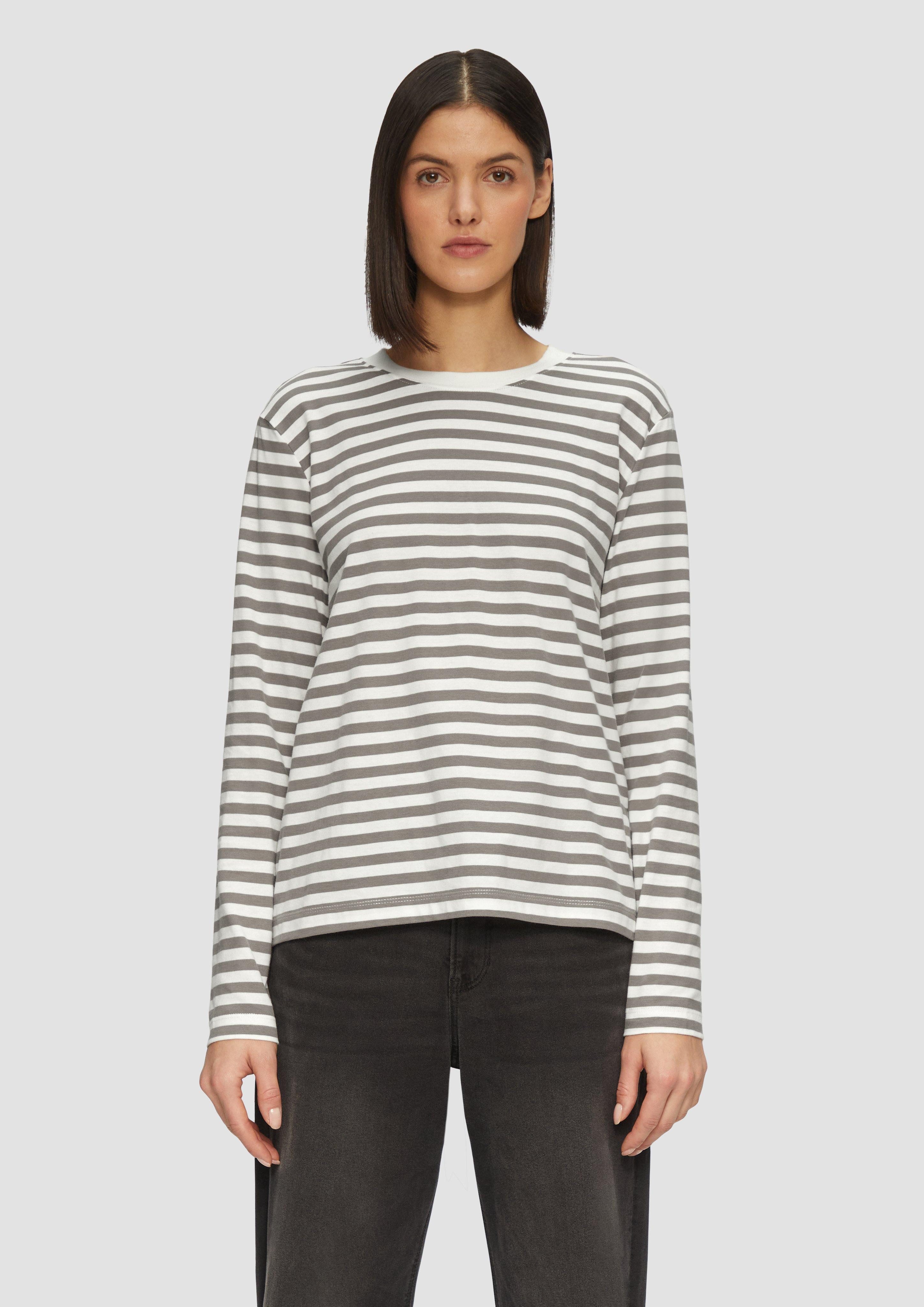 s.Oliver Langarmshirt Gestreiftes Langarmshirt aus Baumwolljersey günstig online kaufen