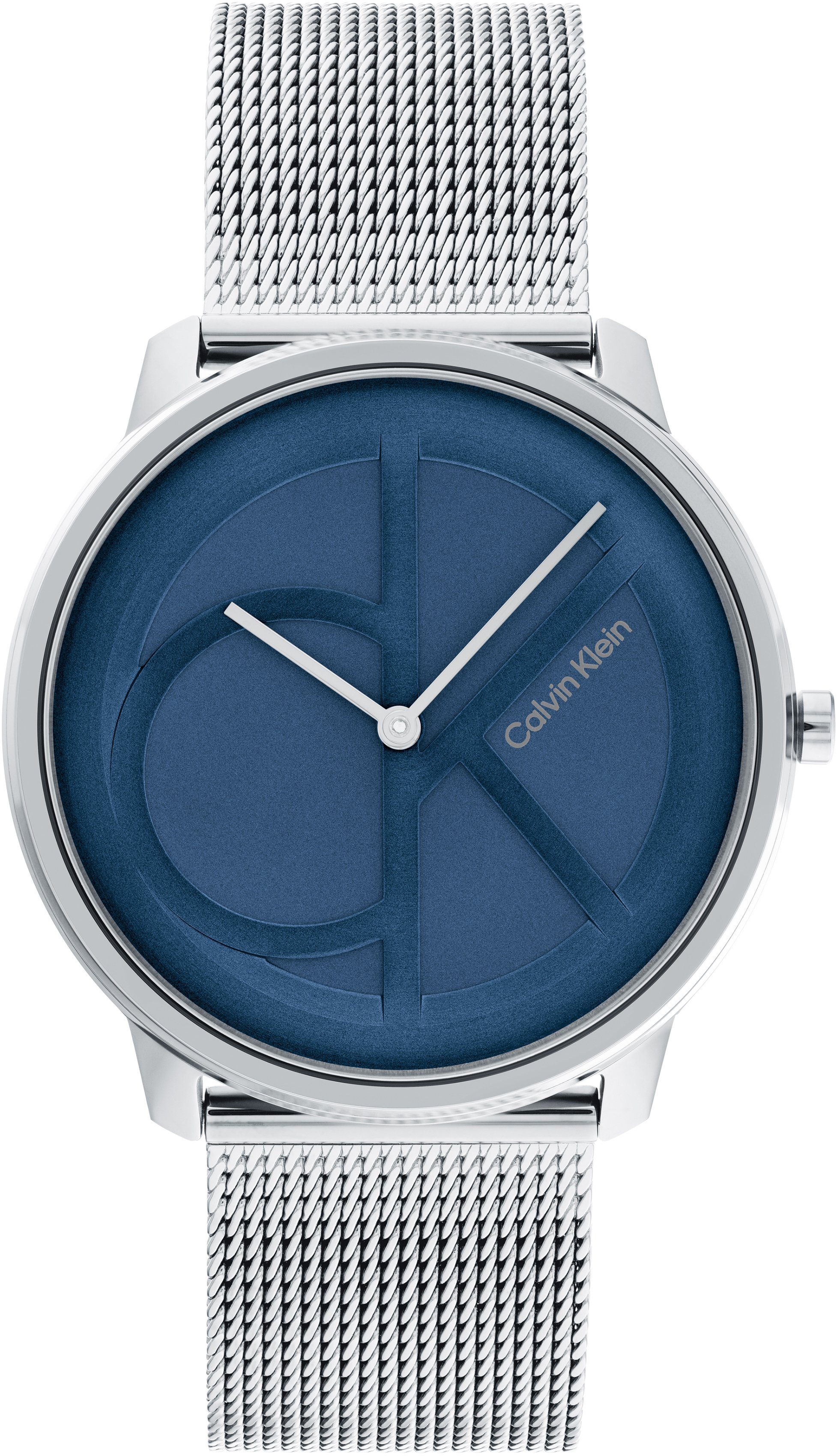 Calvin Klein Quarzuhr Iconic Mesh 40 mm, 25200031, Armbanduhr, Herrenuhr, Mineralglas