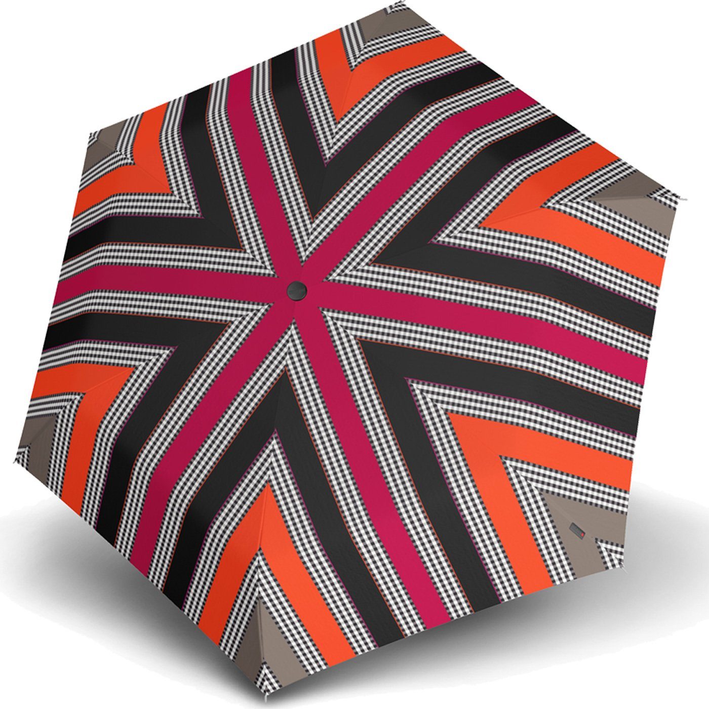 doppler® Taschenregenschirm flacher, leichter Schirm mit UV-Schutz, stabil  durch die Verwendung von Fiberglas