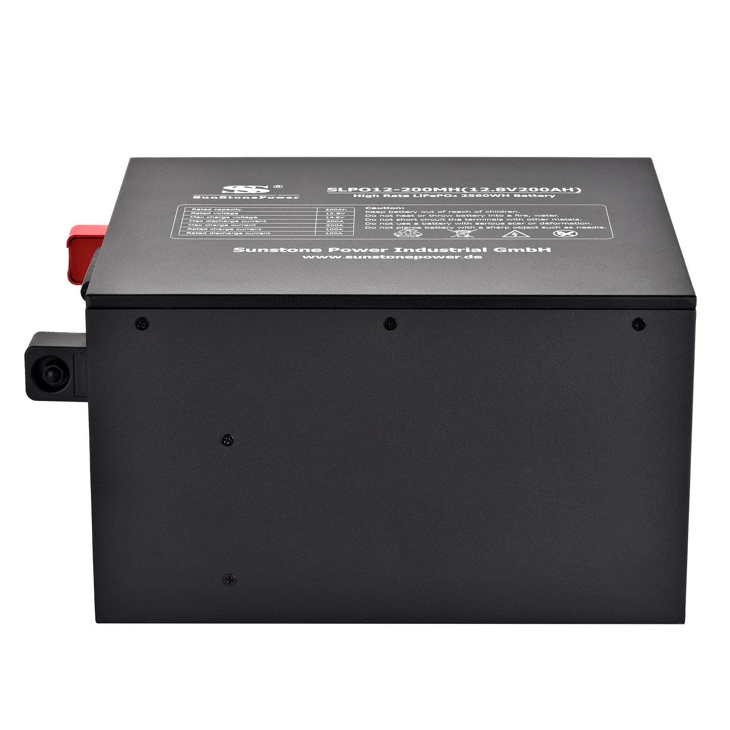 Sunstone Power 12V 200Ah LiFePO4 High-Rate Untersitz Versorgungsbatterie Wohnmobile Solarakkus (12 V), Extrem zyklenfest, mit Bluetooth