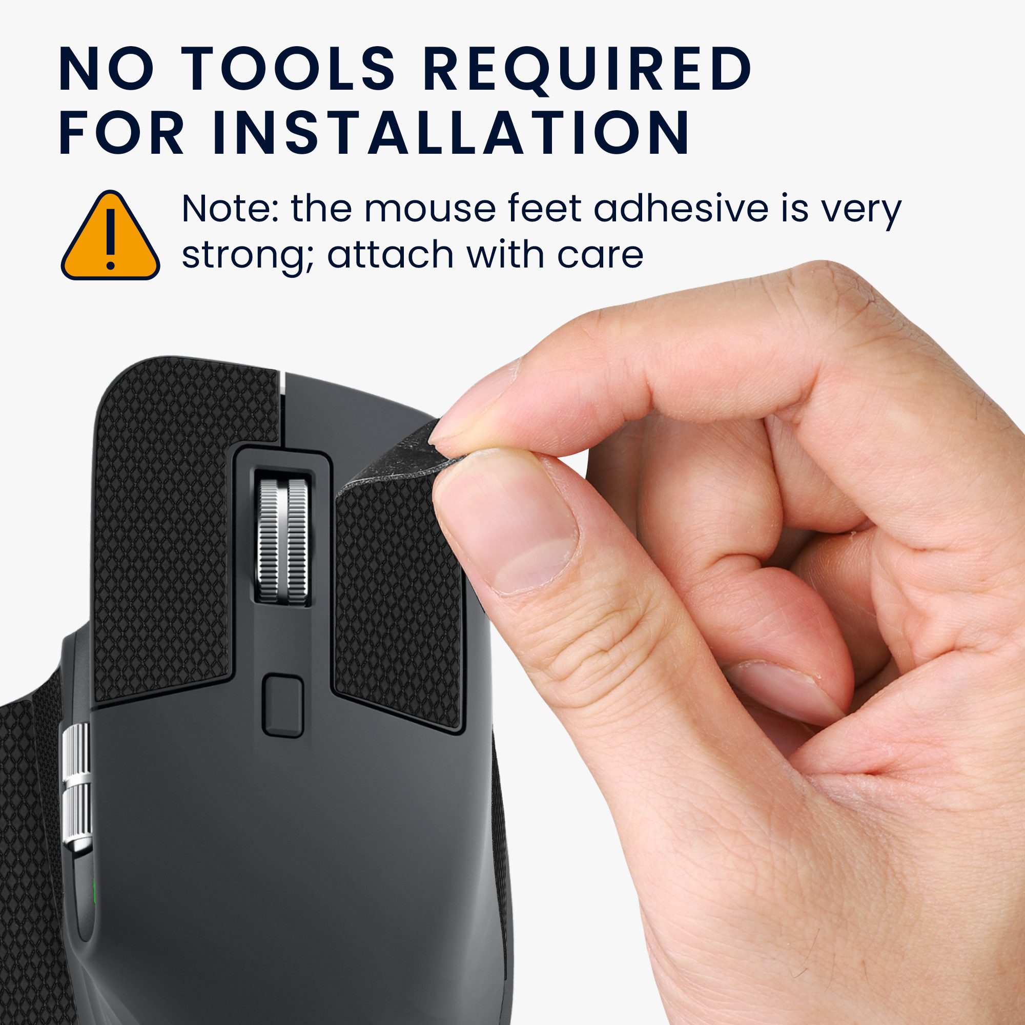 kwmobile Mausfüße Gaming Maus Grip Tape für Logitech MX Master 3S (1-St), Maus Rutschfestes Griffband für PC Maus Schwarz