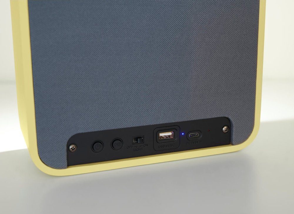 Bär AU385403 LED Portable-Lautsprecher Lautsprecher Bluetooth gelb BigBen Misty COLORLIGHT