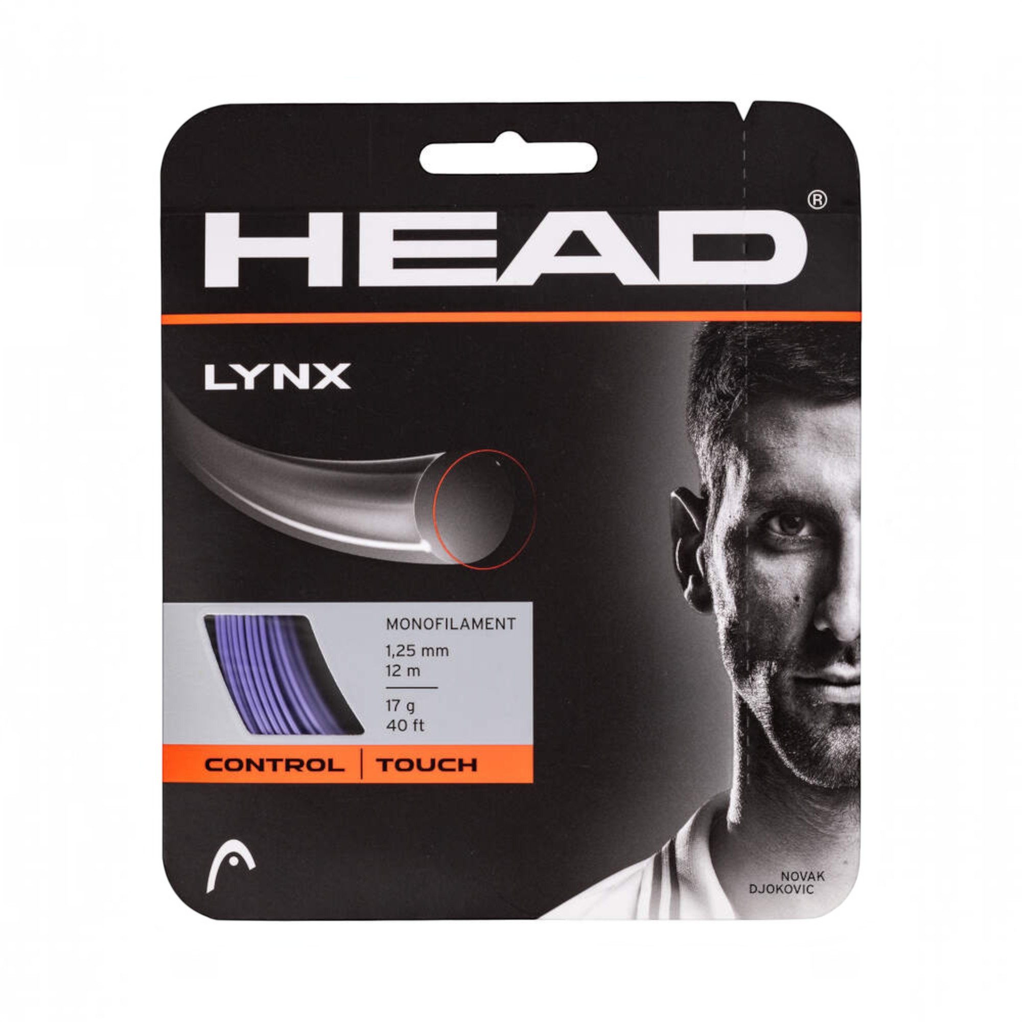 Head Tennissaite Lynx (Haltbarkeit) violett 12m Set, Saitendicke: 1.30
