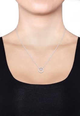 Elli Collierkettchen Femme Cercle avec Cristal en Argent Sterling 925