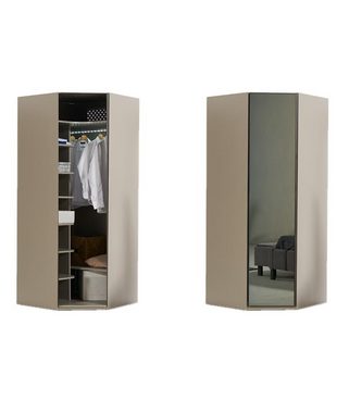 JVmoebel Eckkleiderschrank Spiegelschrank Eckschrank Schlafzimmer Kleiderschrank Luxus Schränke