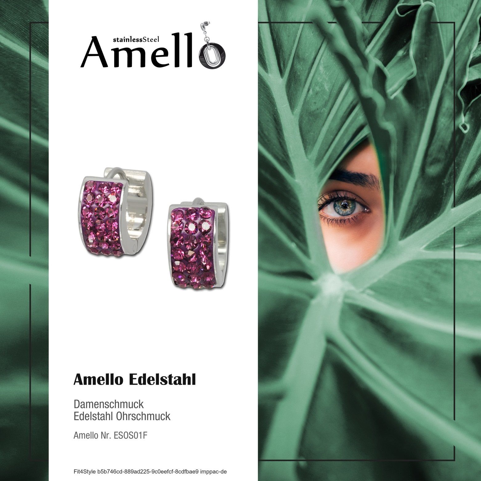 Amello Paar Creolen Amello Ohrringe Edelstahl Creolen Damen (Creolen), Dame günstig online kaufen