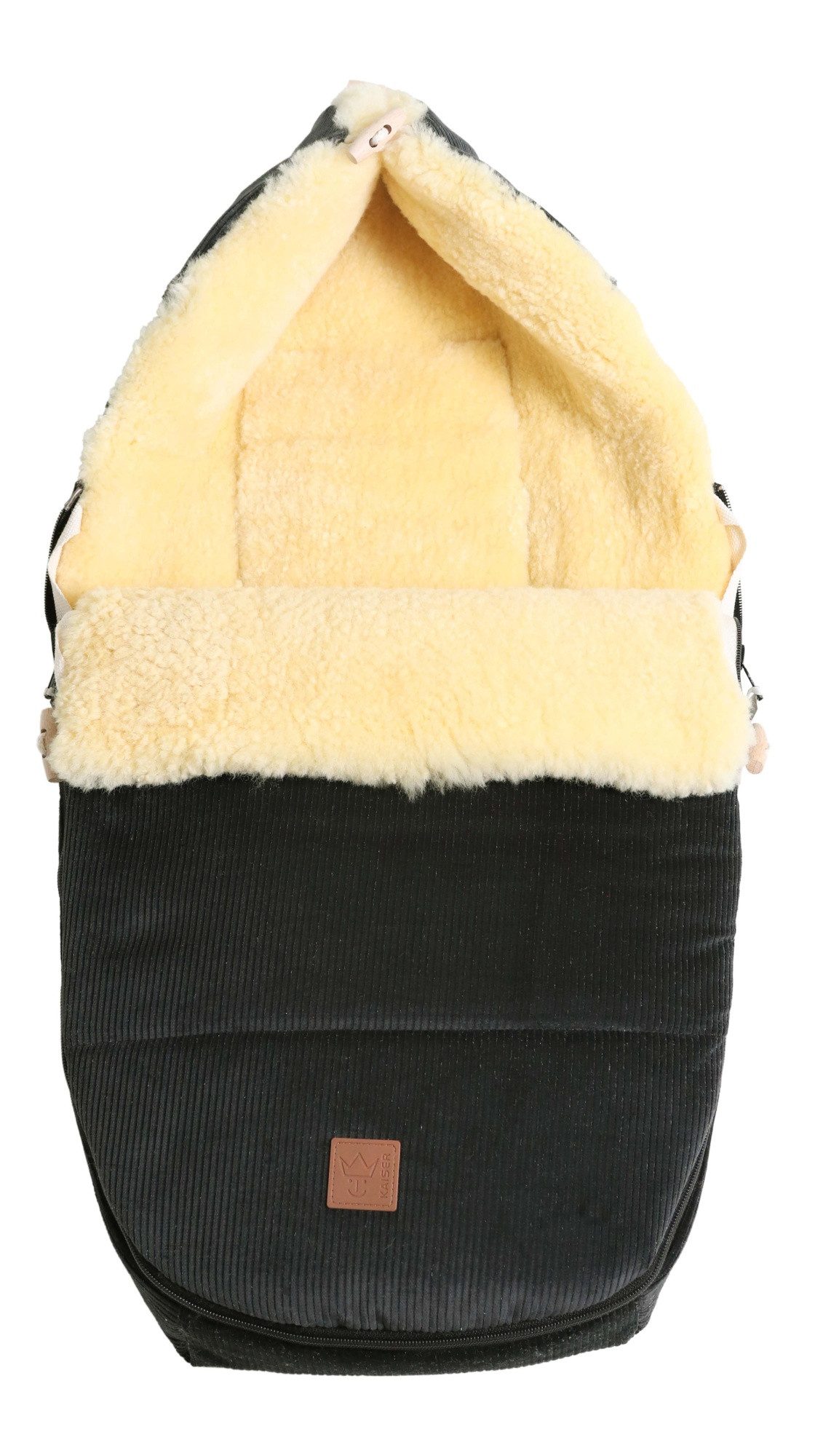Kaiser Fußsack Filia Cord Lammfell Babyschalen Fußsack