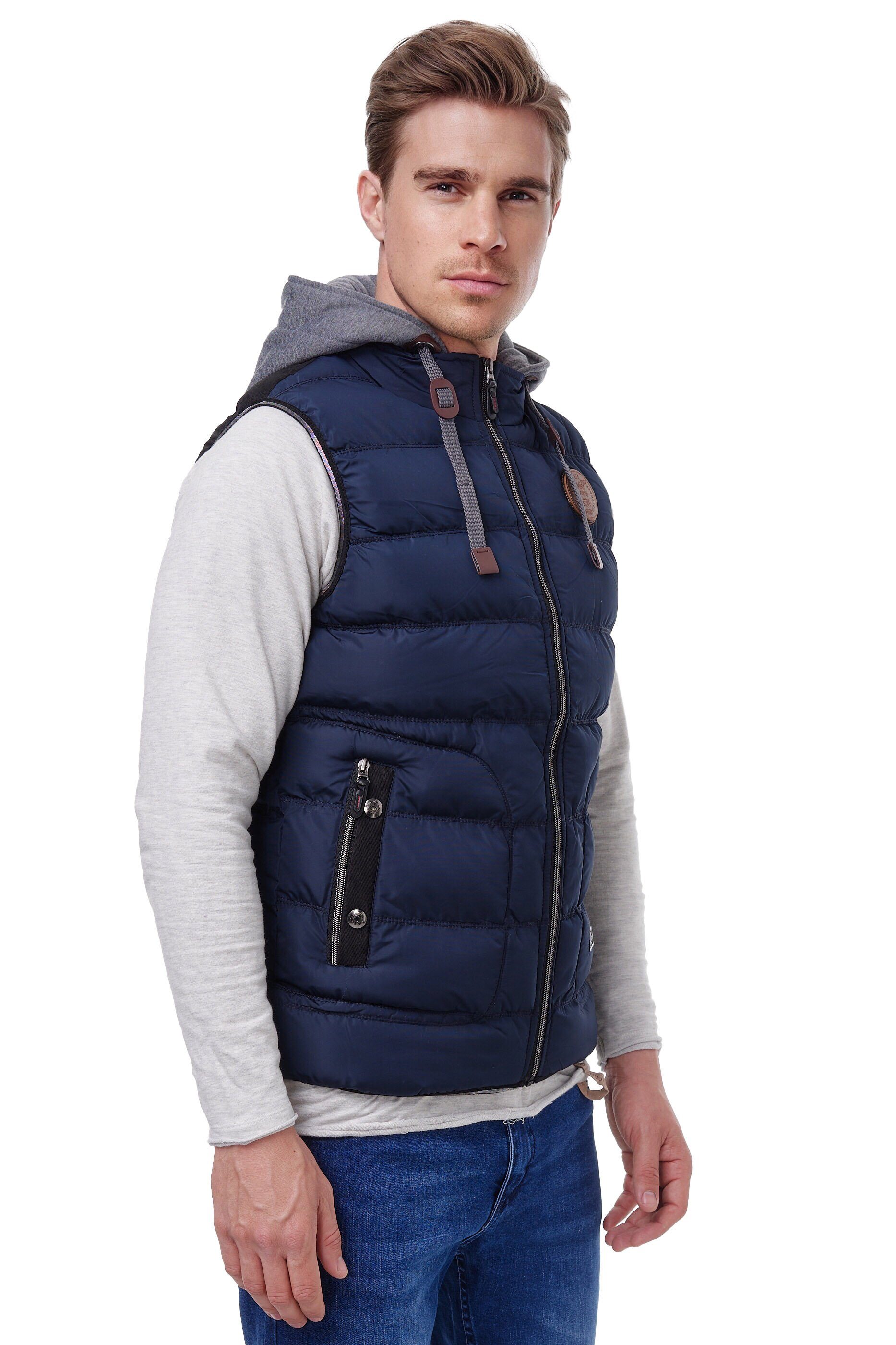 BLACKROCK Steppweste BR1701 Herren Outdoor-Weste - Slim-Fit - Abnehmbare Kapuze – Bild 5 von 5