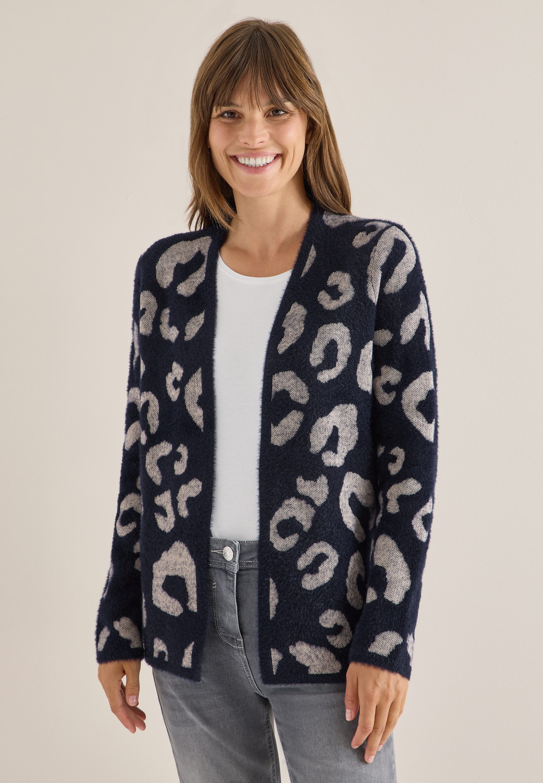 CECIL Cardigan mit Leomuster