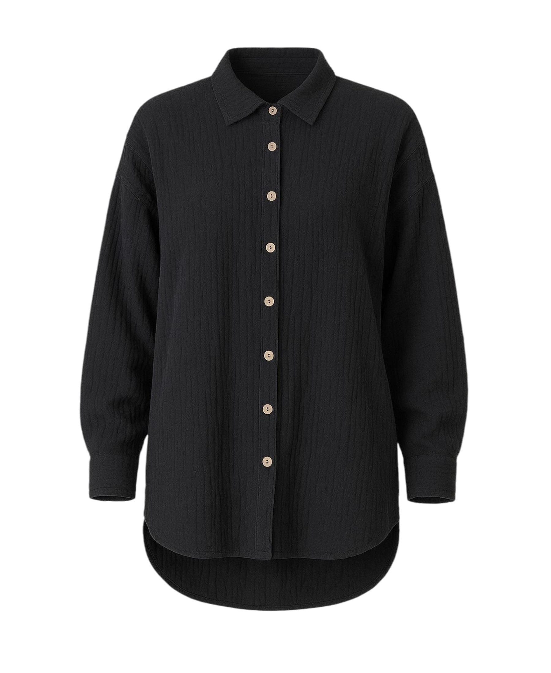 WENOR Hemdbluse Oversize Musselin Hemd 100 % günstig online kaufen