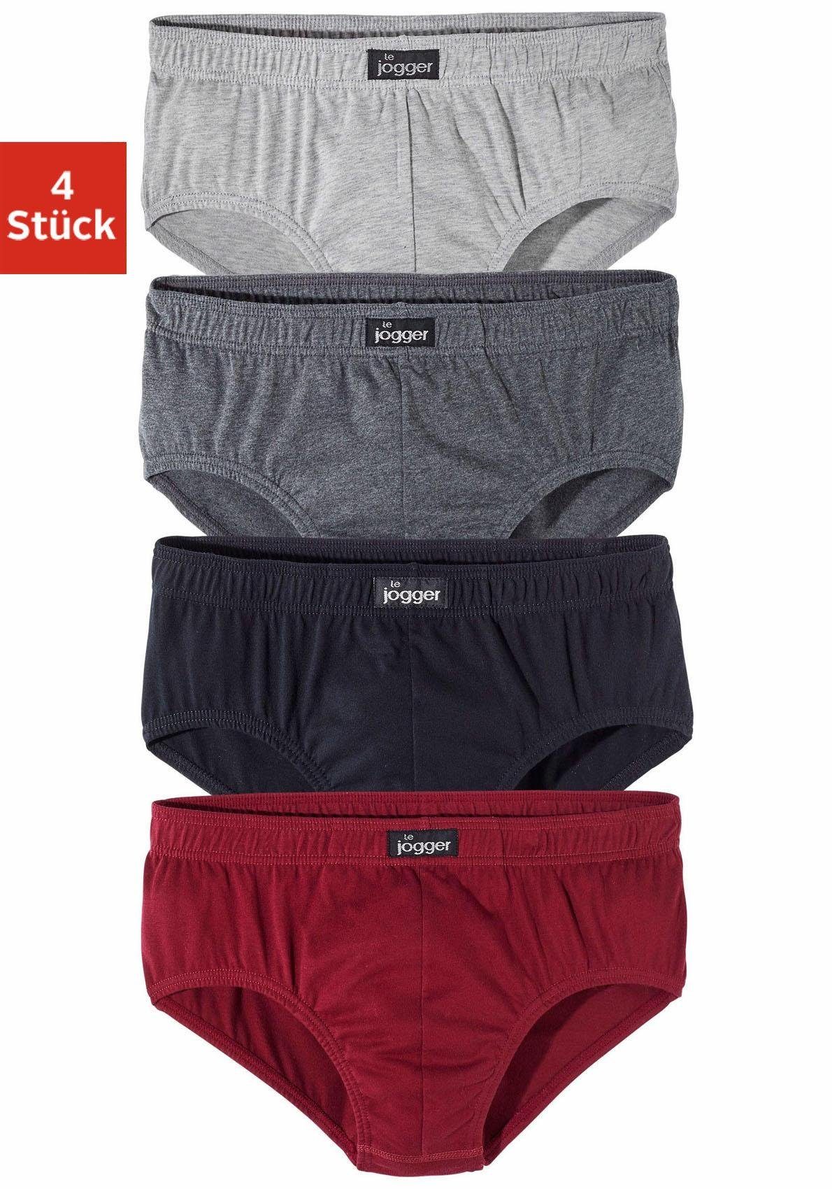 Le Jogger, breiter Slip (4 Stück), aus angenehm weicher Baumwoll