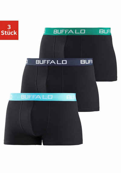 Buffalo Boxer (Packung, 3-St) für Jungen mit kontrastfarbenem Bündchen