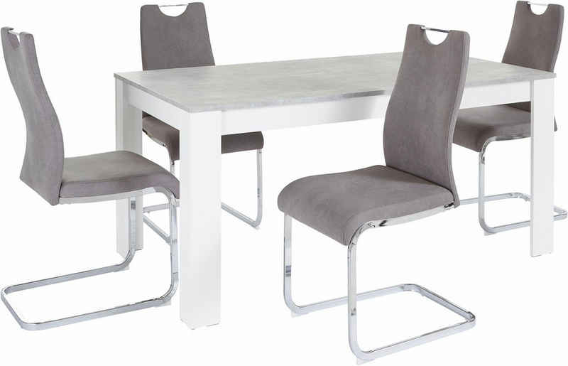 Homexperts Essgruppe »Zabona«, (Set, 5-tlg), 4 Stühle und 1 Tisch