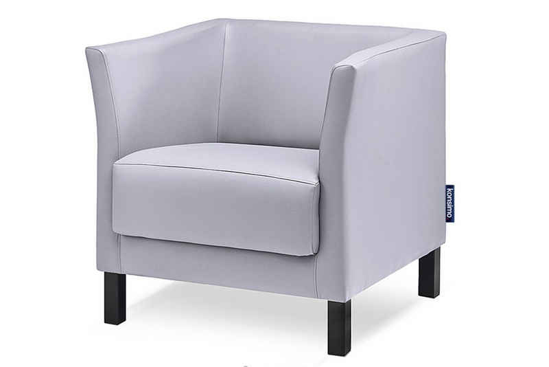 Konsimo Sessel ESPECTO Sessel, hohe Massivholzbeine, weiche Sitzfläche und hohe Rückenlehne, Kunstleder