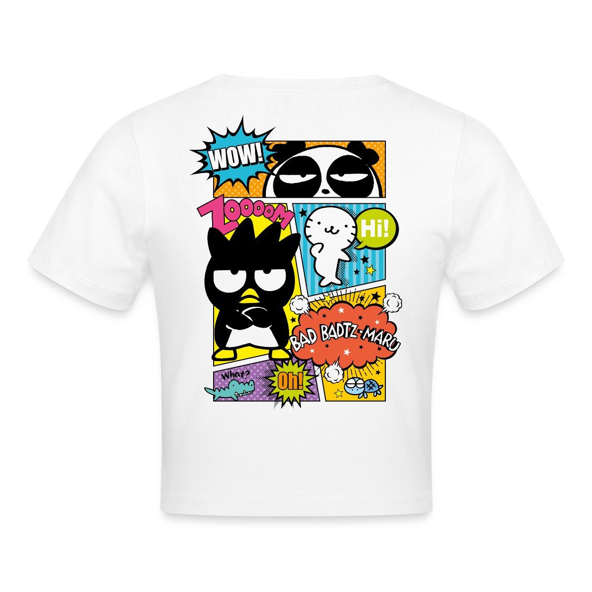 T-Shirt Bad Badtz-Maru Mit Freunden Im Comic Stil Crop Top