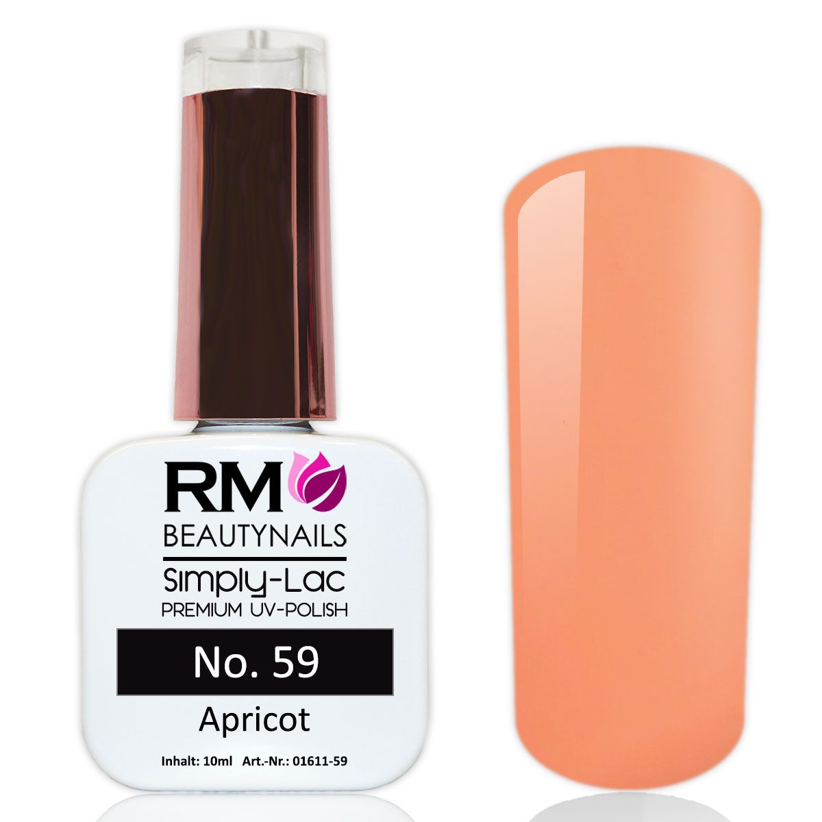 RM Beautynails UV-Nagellack Simply Lac Premium UV-Nagellack UV-Polish 10ml Gellack Shellac, Haltbarkeit bis zu drei Wochen / Hybrid-Lack